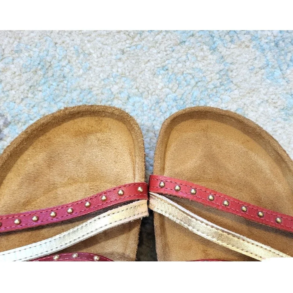 Naot Prescott Leather Studded Southwestern Strappy Sandals US 10